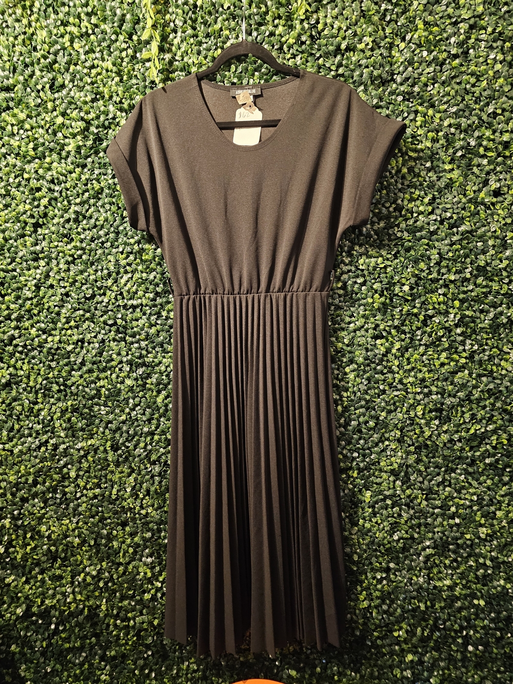 Ashley Blue Brown Pleated Midi Dress